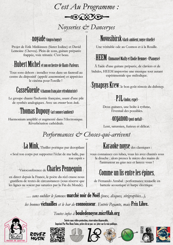 Le verso du volant de Boule de Noyse.